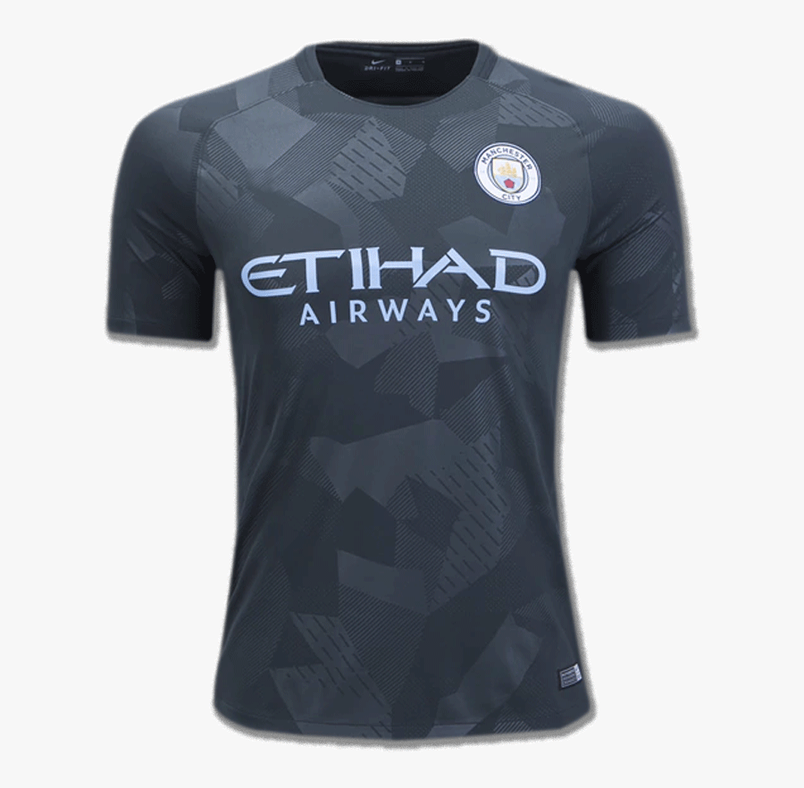 Manchester City Football Jersey 3rd Kit 17 18 Season - Manchester City Black Kit, Transparent Clipart