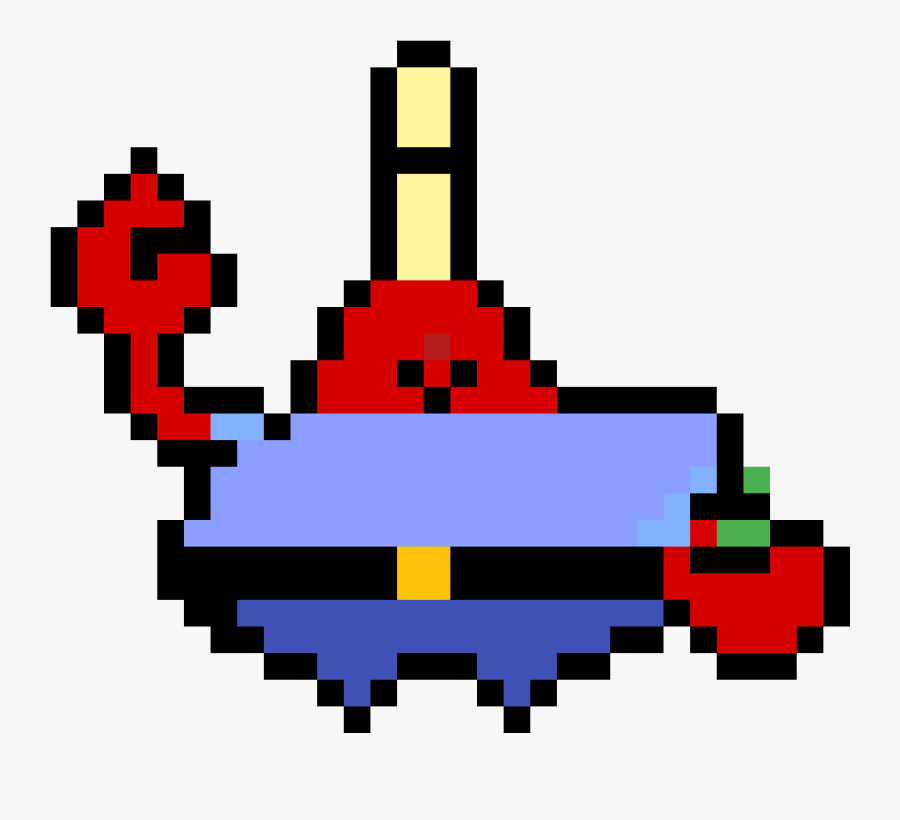 Transparent Mr Krabs Clipart - Mr Krabs Pixel Art, Transparent Clipart