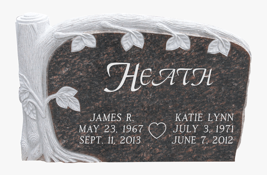 Broken Tree Tan Brown Blasted - Headstone, Transparent Clipart