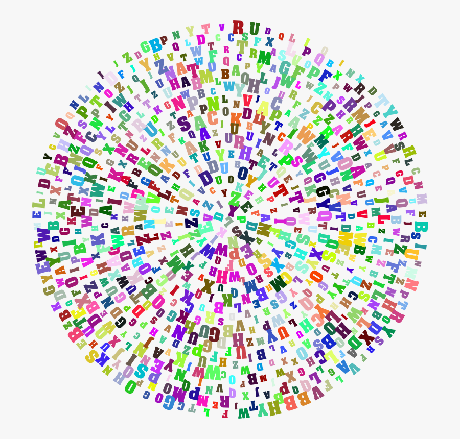 Alphabet Soup Prismatic - Circle, Transparent Clipart