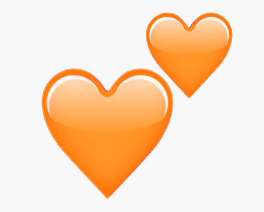 Picsart Photo Studio Heart Image Sticker Editing - Orange Heart Transparent, Transparent Clipart