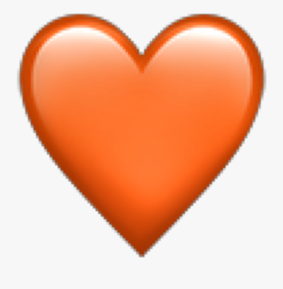 #orange #heart #emoji #iphone #freetoedit - Heart, Transparent Clipart