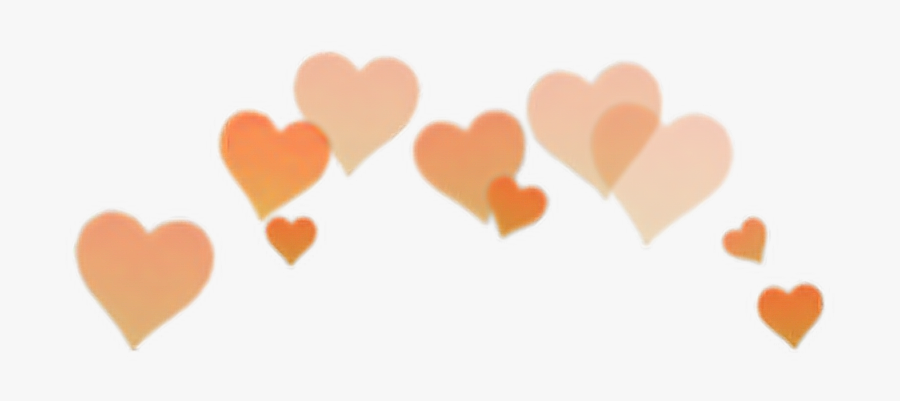 #arancione #orange #heart #overlay #png #edit #tumblr, Transparent Clipart
