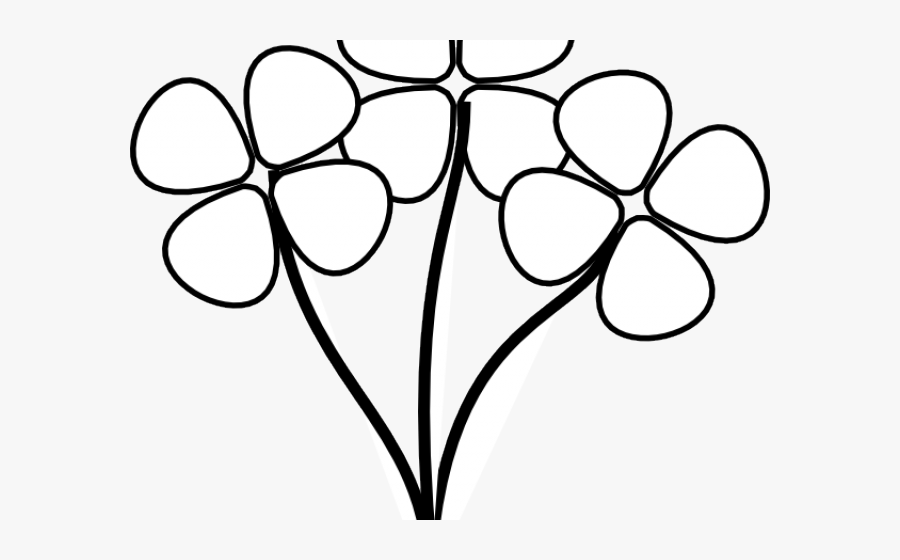 Butterfly Clipart Of Flowers Black And White, Transparent Clipart