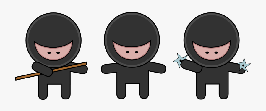 3 Ninja Clipart, Transparent Clipart