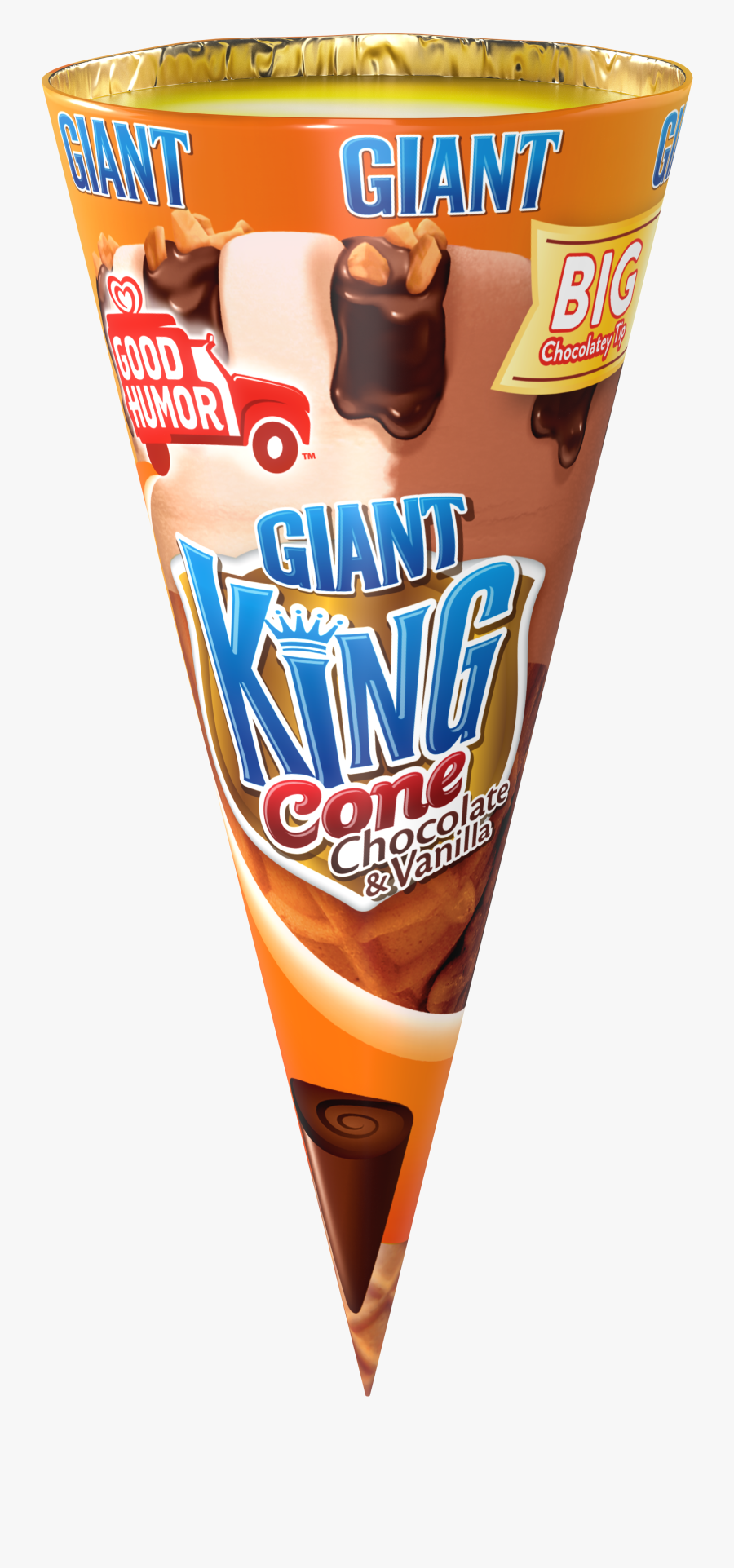 Transparent Ice Cream Png Transparent - Good Humor King Cone, Transparent Clipart