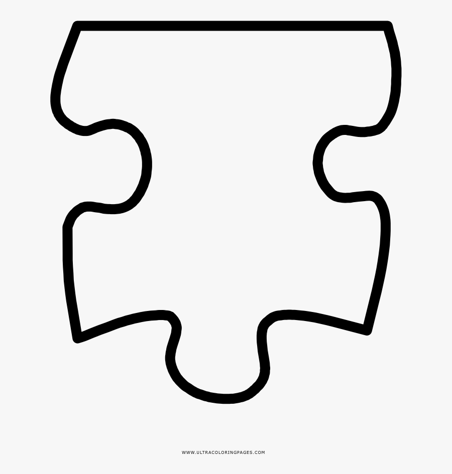 Puzzle Piece Coloring Page Clipart , Png Download, Transparent Clipart