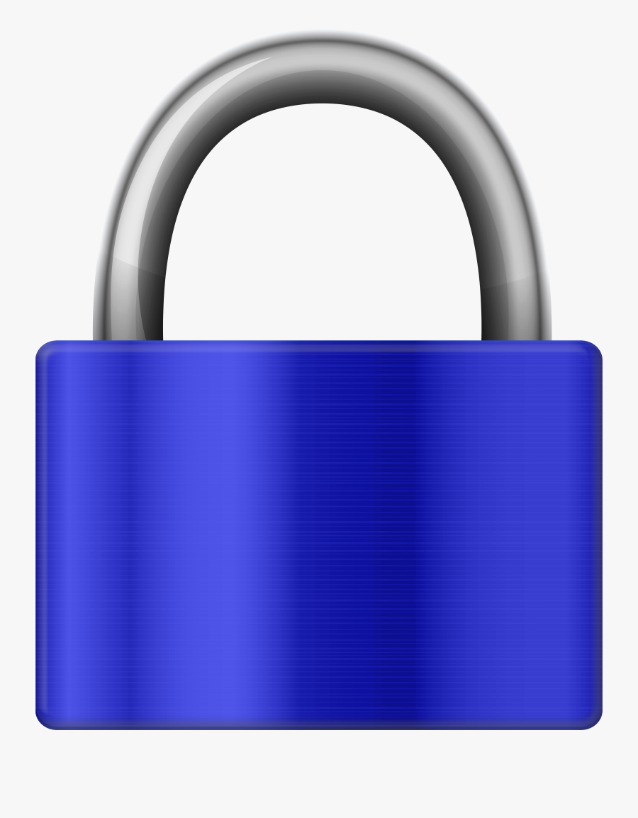 Blue Iron Padlock Png Clip Art, Transparent Clipart