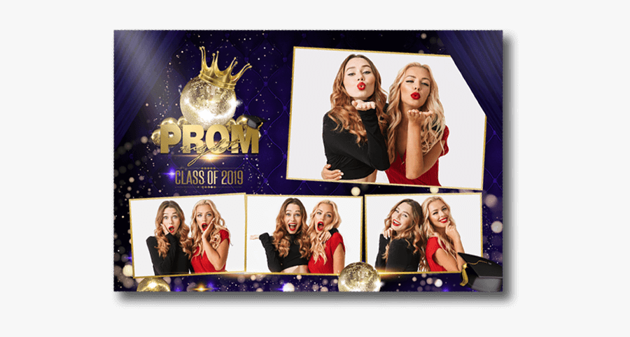 Prom Night Glitz Purple - Glitz And Glamour Photo Booth Layout, Transparent Clipart
