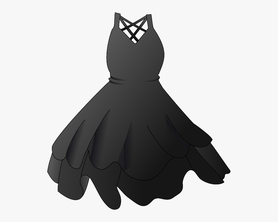 Black Dress Clip Art, Transparent Clipart