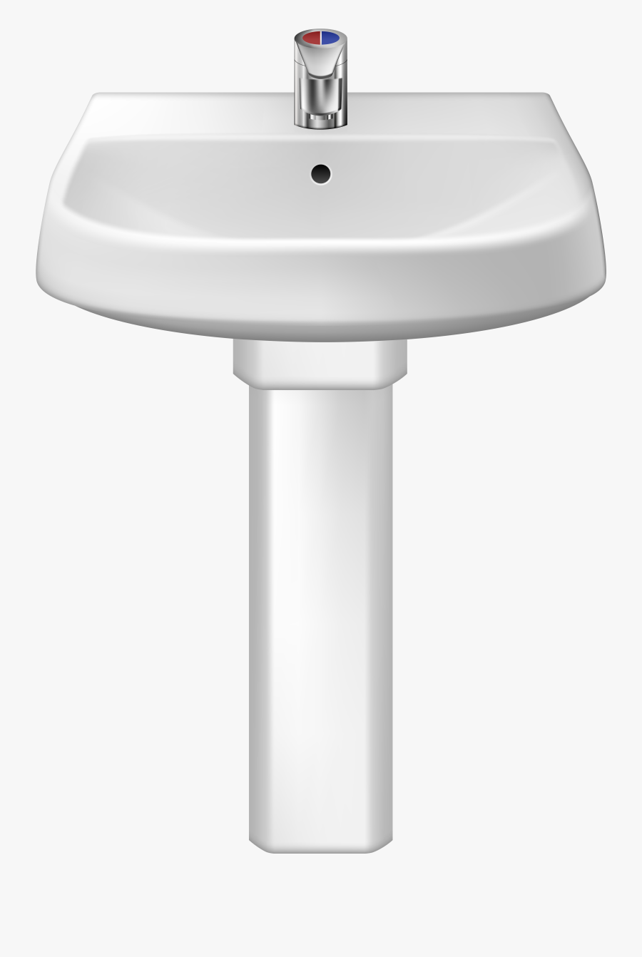 White Pedestal Sink Png Clip Art - Bathroom Sink, Transparent Clipart