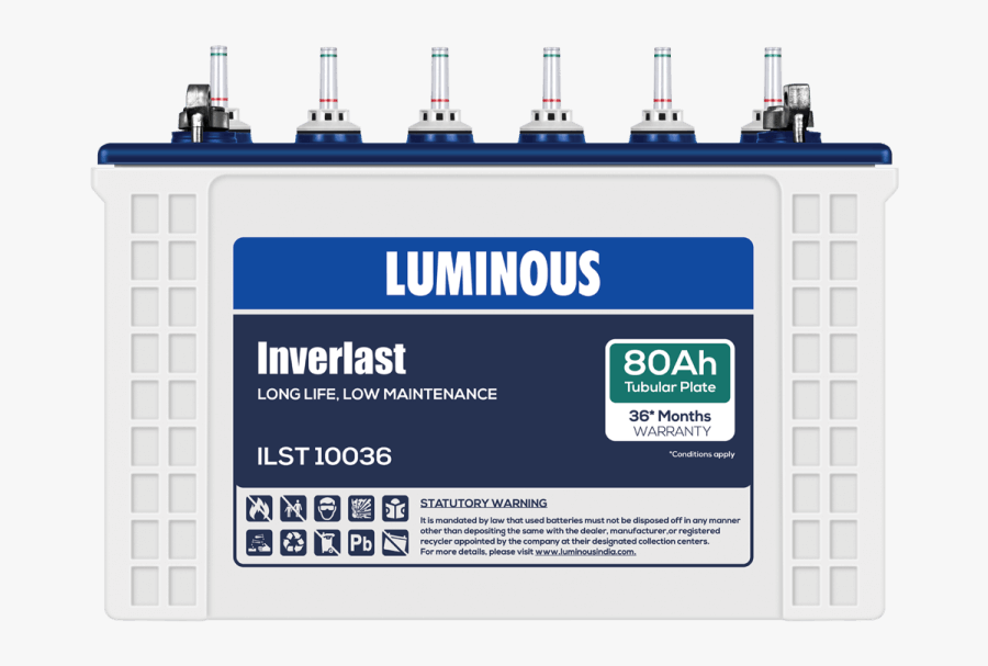 Inverter Battery Png File - Luminous 150 Ah Battery, Transparent Clipart