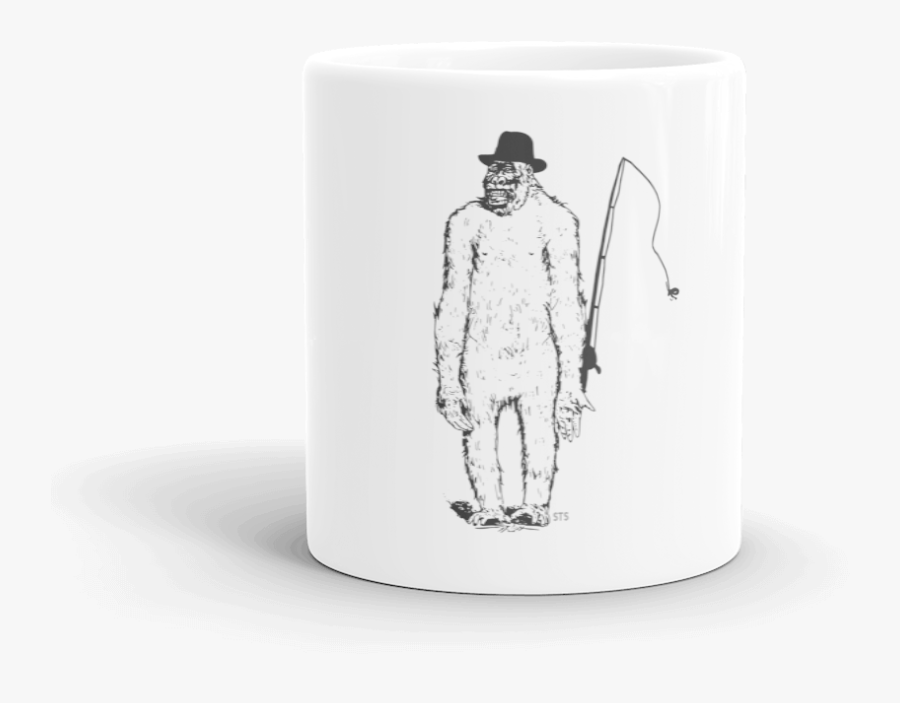 Sasqfishing Mockup Front-view 11oz - Coffee Cup, Transparent Clipart