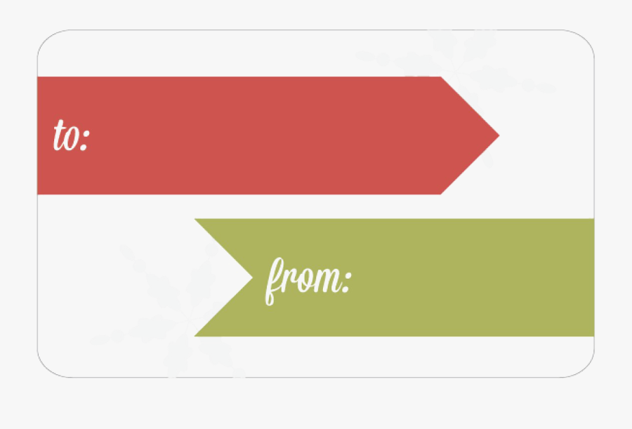 Collection Of Free Png - Christmas Tag From To Png, Transparent Clipart