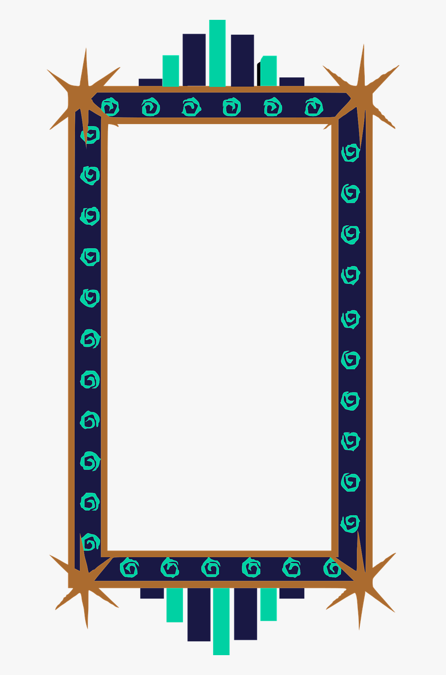 Transparent Art Nouveau Border Png - Scalable Vector Graphics, Transparent Clipart
