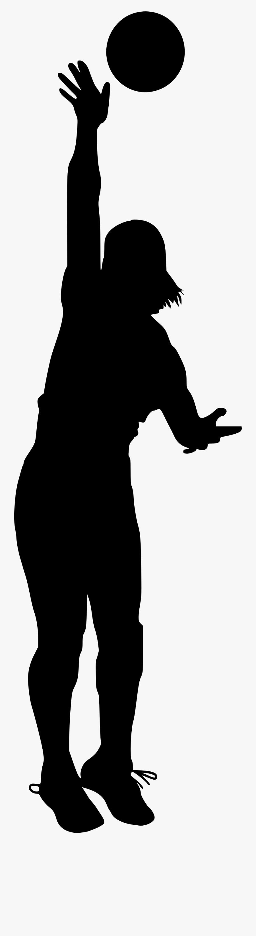 Silhouette Volleyball Clipart Png, Transparent Clipart