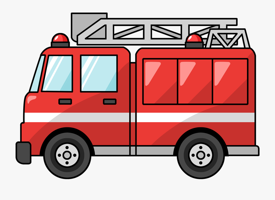 Fire Engine Truck Car Clip Art - Cartoon Fire Truck Png, Transparent Clipart