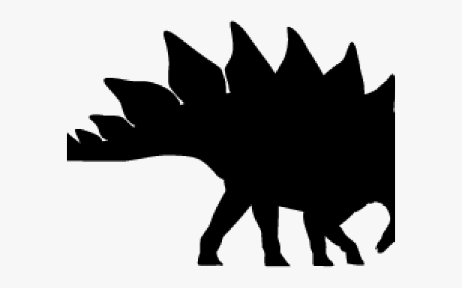 Transparent Dinosaur Silhouette Png - Stegosaurus Black And White Png, Transparent Clipart