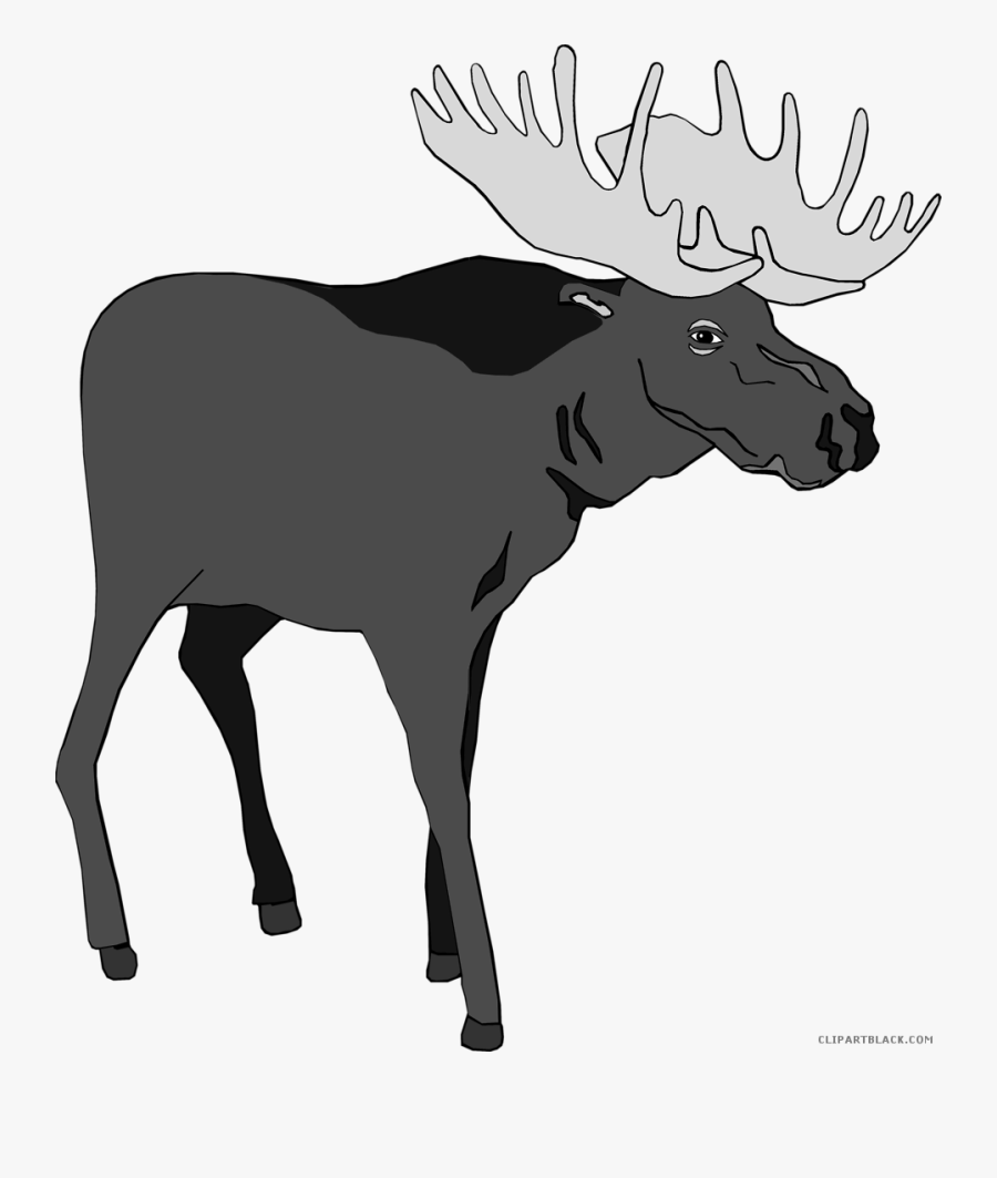 Moose Borders Clip Art Animal Silhouettes - Moose Clipart, Transparent Clipart