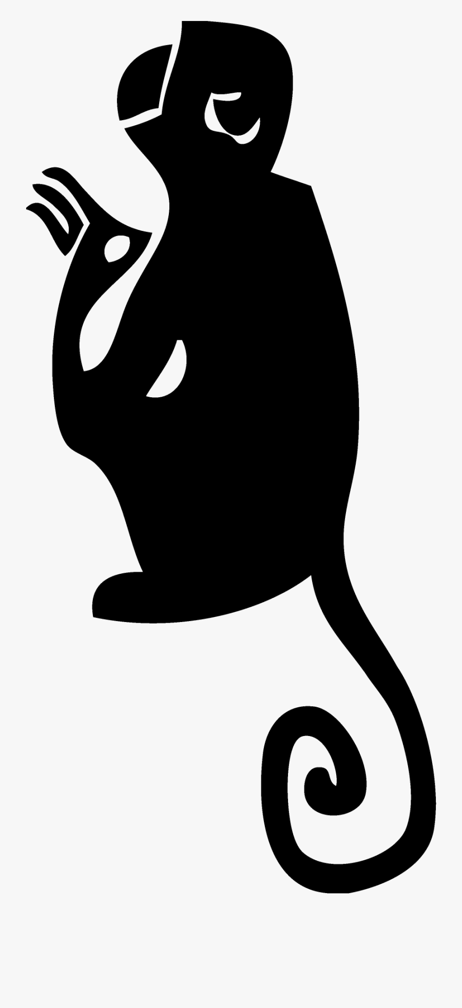 Transparent Monkey Silhouette Png, Transparent Clipart