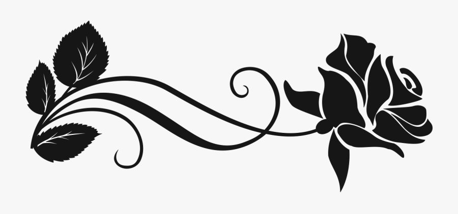 Clip Art Rose Vector Graphics Silhouette Flower - Rose Swirl Clipart, Transparent Clipart