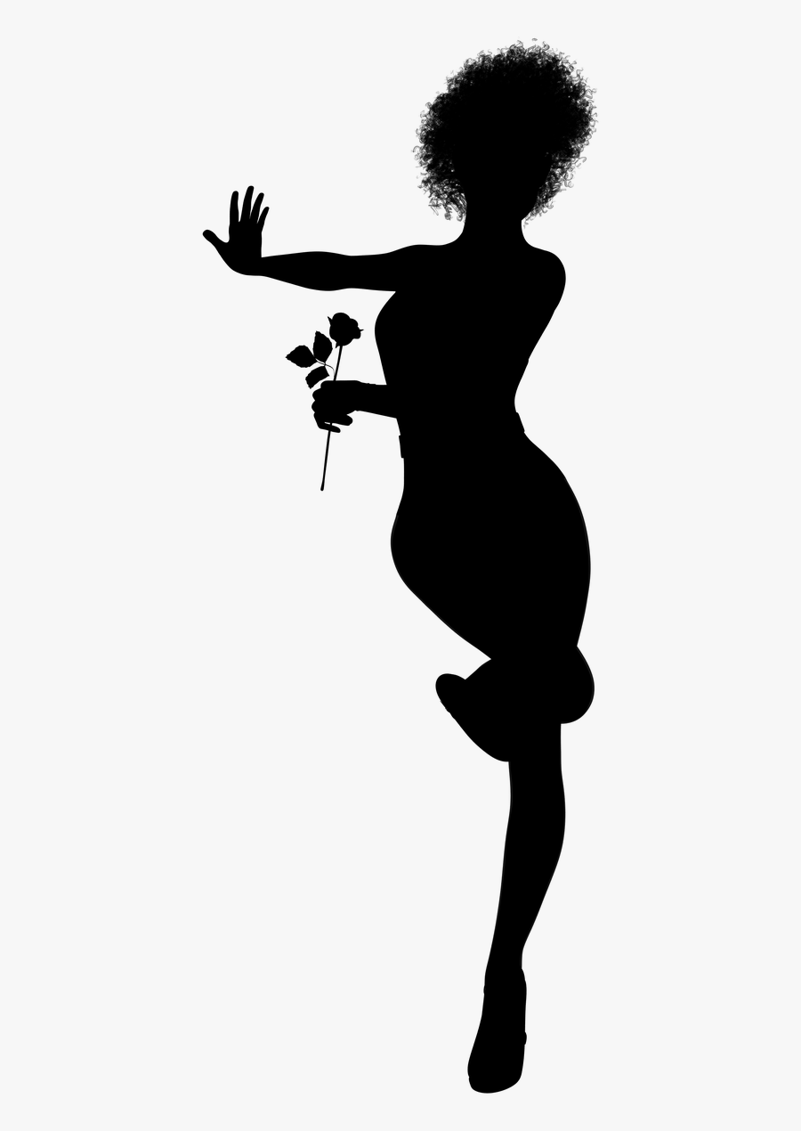 Silhouette Woman Rose Free Photo - Imagem De Mulher Png, Transparent Clipart