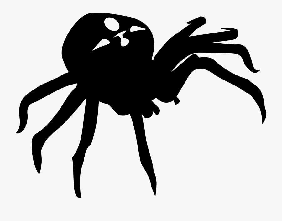 Arachnid Clip Art Insect Cartoon Silhouette - Wolf Spider, Transparent Clipart
