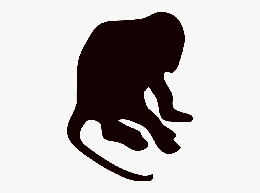 Silhouette Monkey Drawing - Monkey Silhouette, Transparent Clipart