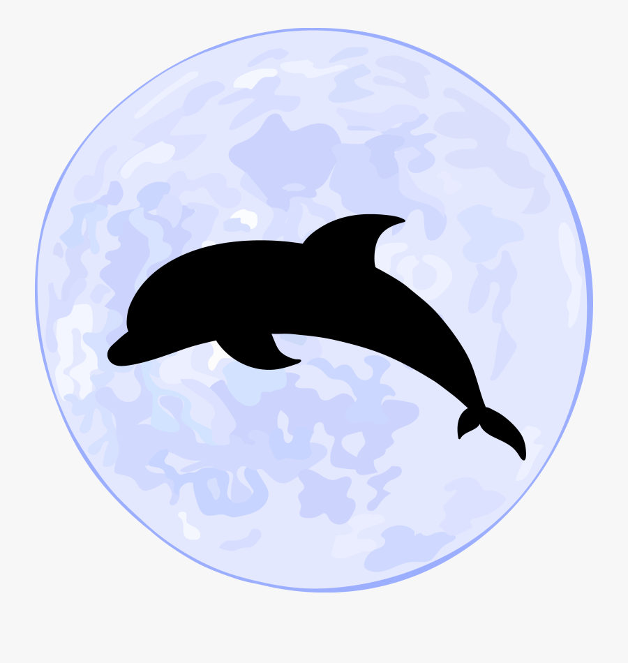 Supermoon Euclidean Vector Oceanic Dolphin Illustration - Euclidean Vector, Transparent Clipart