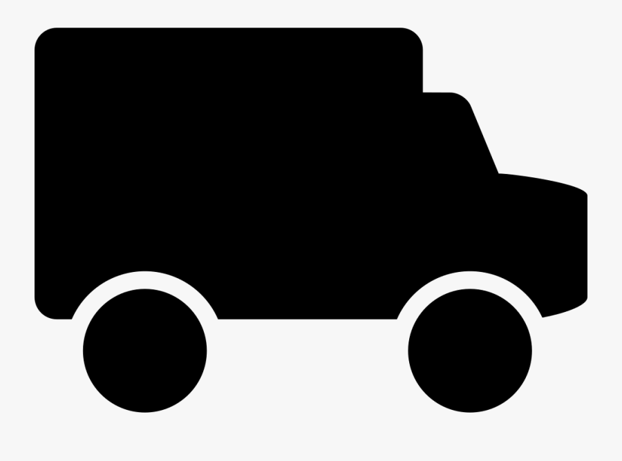 Small Truck Black Side View Silhouette - Car, Transparent Clipart