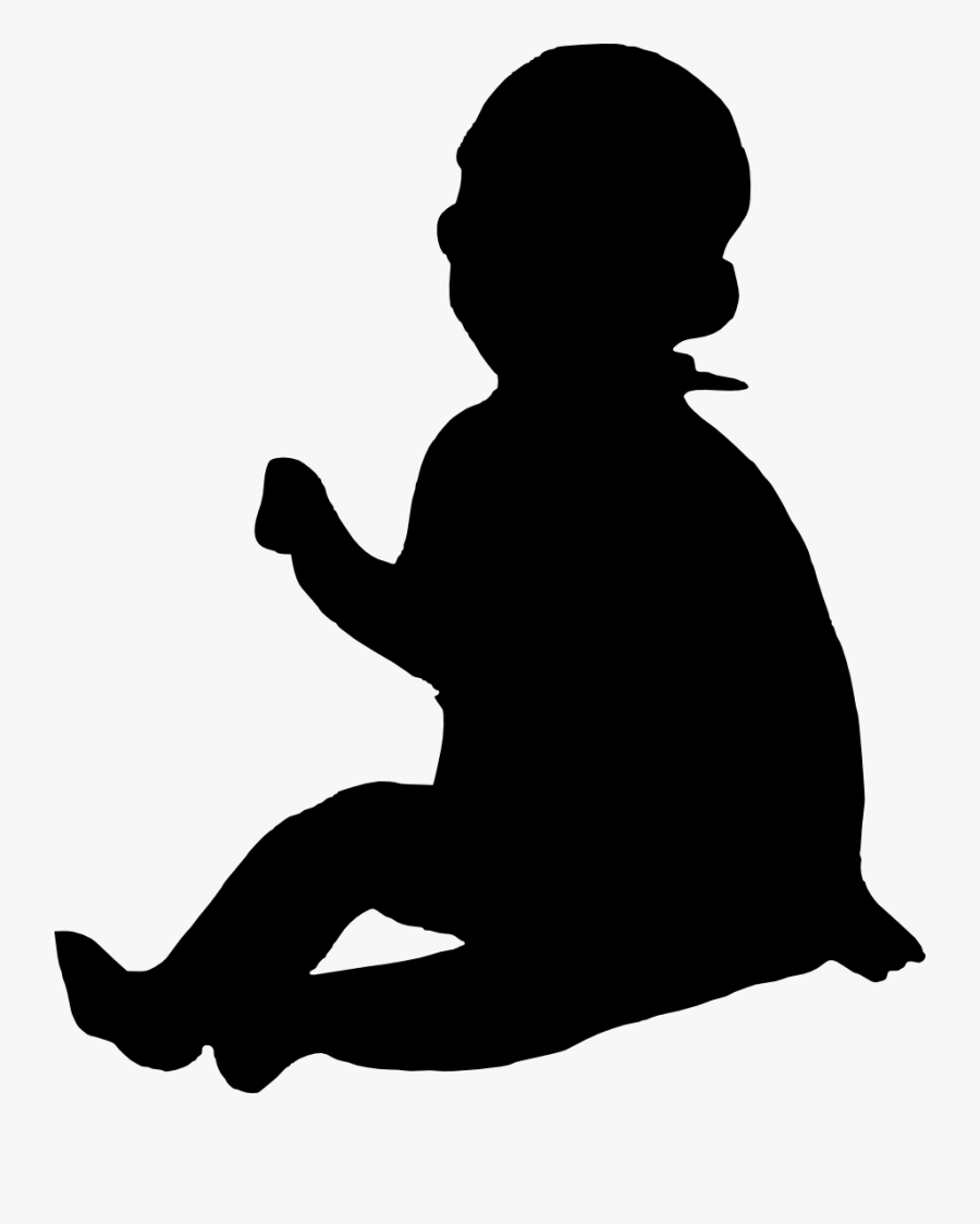 6 Baby Silhouette - Baby Silhouette Transparent Background, Transparent Clipart