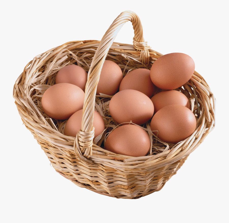 Basket Full Of Eggs - Eggs In A Basket Png, Transparent Clipart