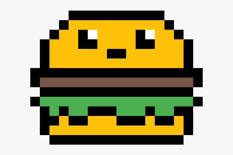 Pixel Art Easy Clipart , Png Download - Kawaii Burger Pixel Art, Transparent Clipart