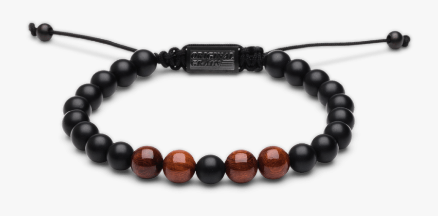 Rosewood Black Onyx Macrame Bracelet 8mm By Original - Men Bracelet For Simple Boys, Transparent Clipart