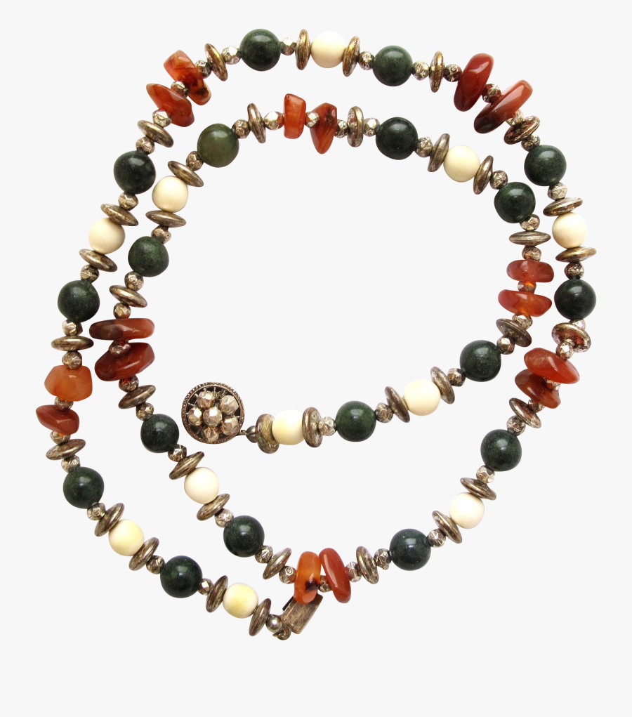 Miriam Haskell Silver Tone Bead Nature Necklace - Bead, Transparent Clipart