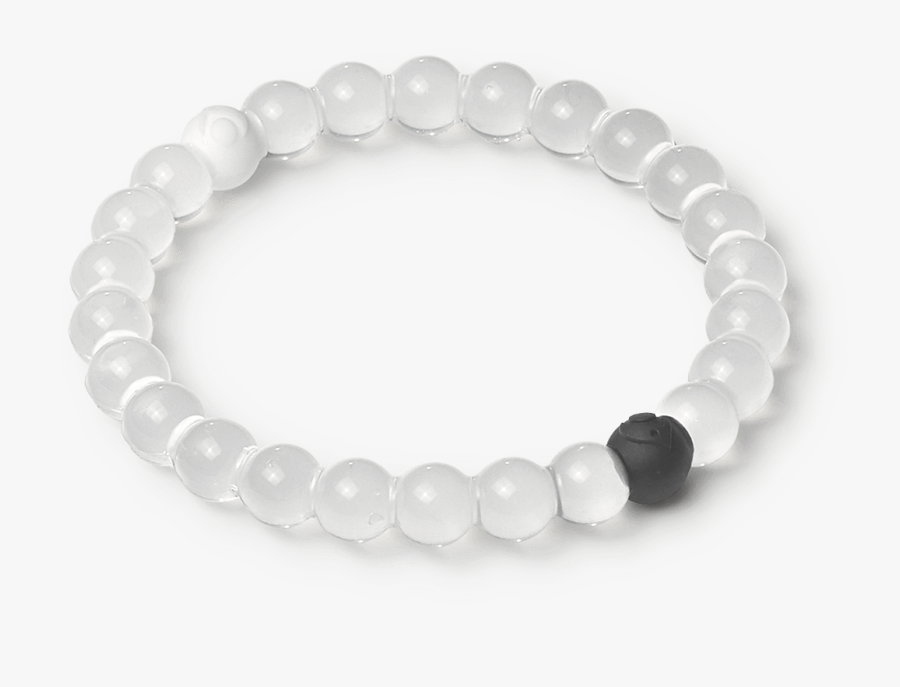 Side Angle Of Clear Silicone Beaded Bracelet - Bracelet Transparent, Transparent Clipart