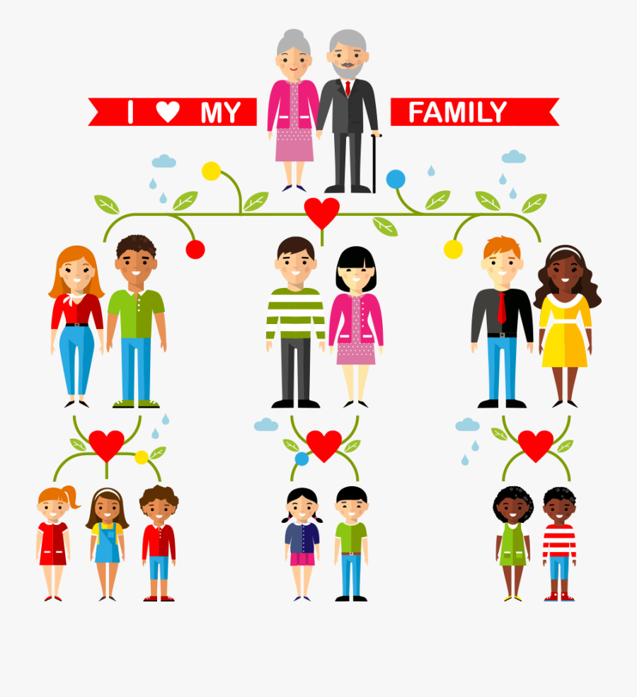 Family Tree Aunt Uncle Illustration - Family Tree Aunt Uncle, Transparent Clipart