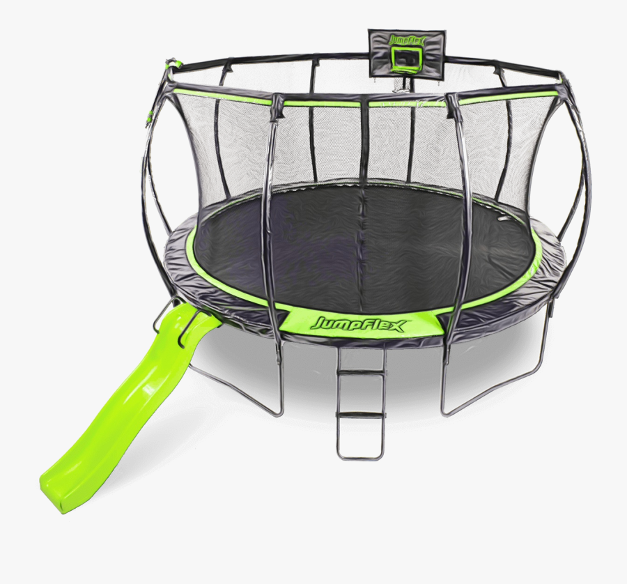 Trampoline Png - Jumpflex Trampoline With Slide, Transparent Clipart