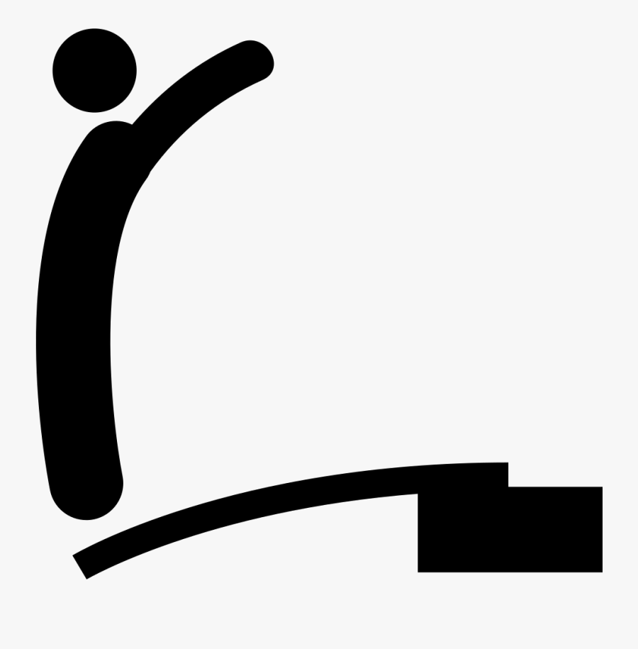 Man Jumping From A Trampoline - Salto De Trampolin Dibujo, Transparent Clipart