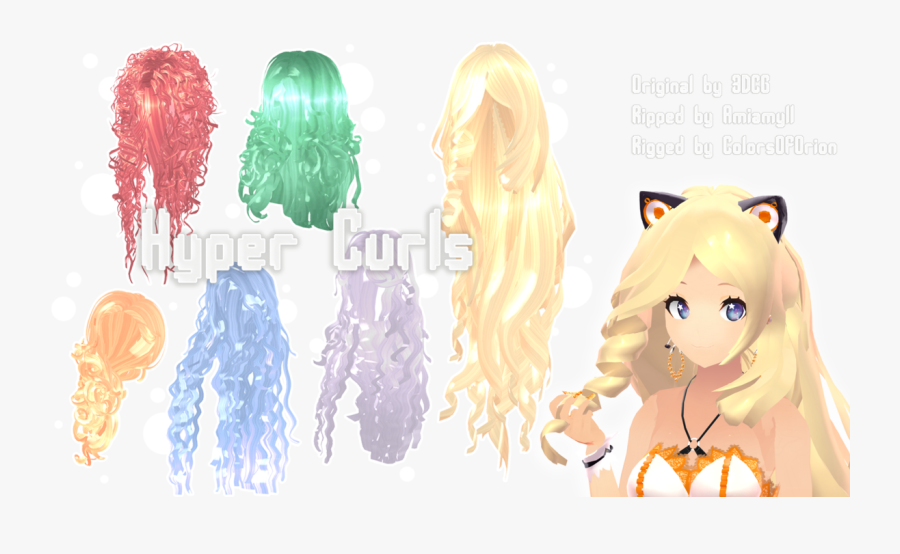 Mmd Tda Wavy Hair Free Transparent Clipart Clipartkey