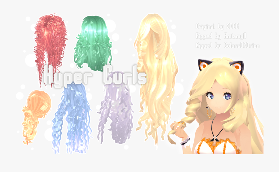 Mmd Tda Wavy Hair, Transparent Clipart