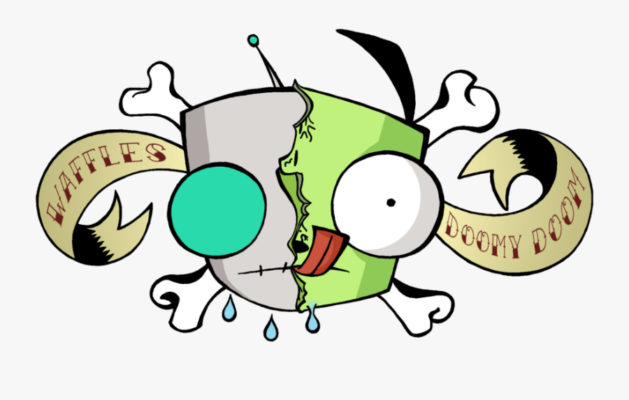 Waffles Before Doomy Doom By Gorilla-ink - Doom Invader Zim Gir, Transparent Clipart