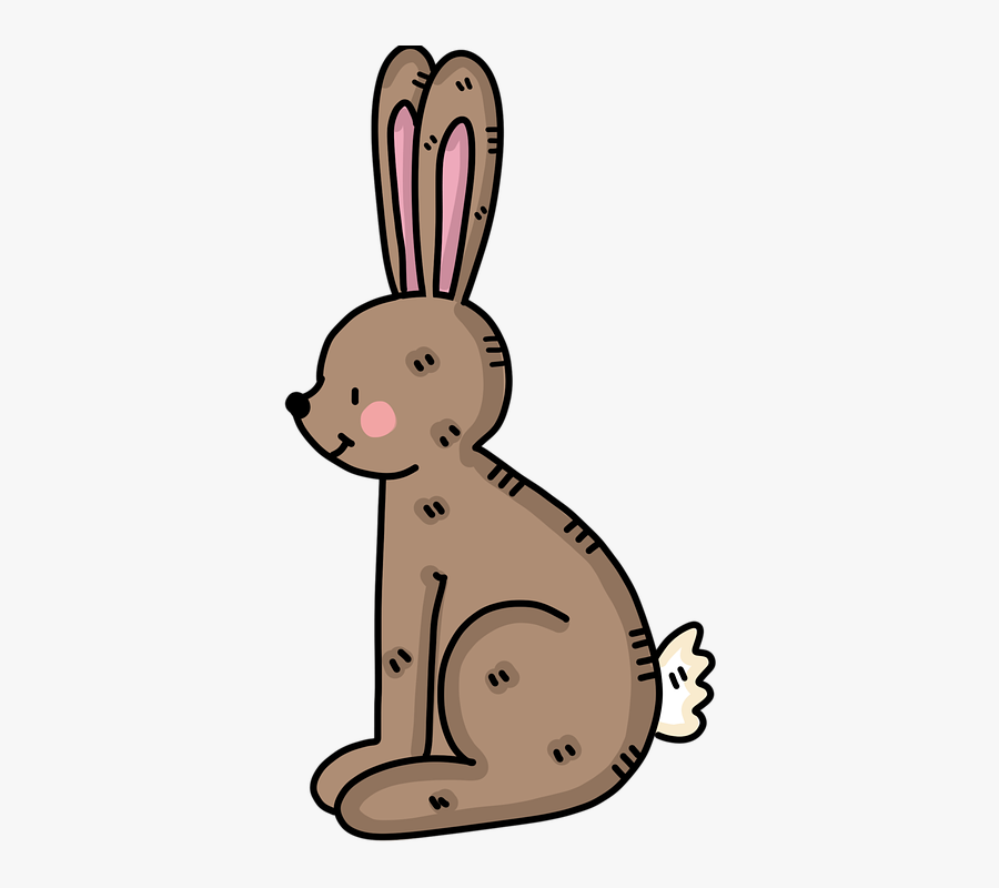 Rabbit Hare Easter Brown - Kreslené Obrázky Velikonoc, Transparent Clipart