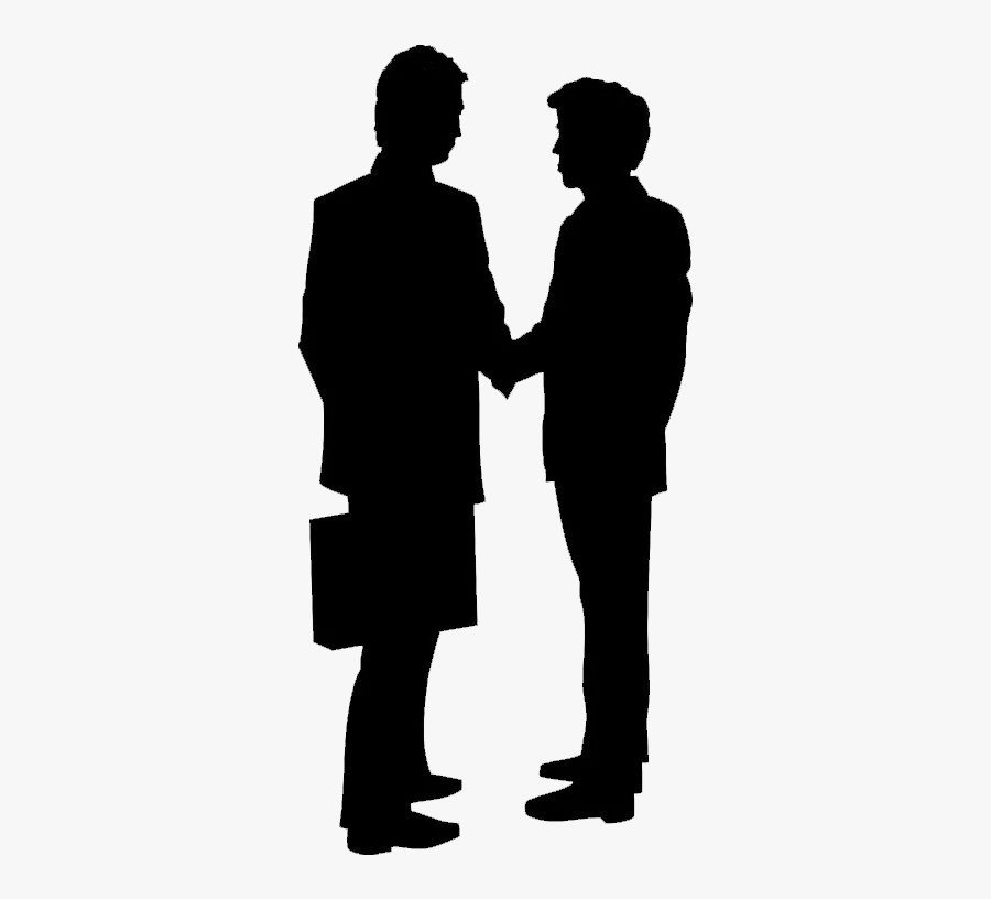 Handshake Sticker Decal - Men Shaking Hands Silhouette, Transparent Clipart