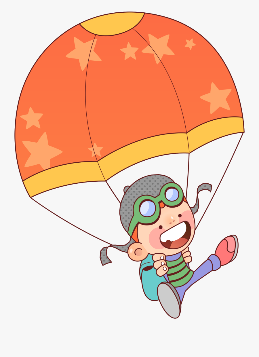 Child Clip Art Boy Cartoon Parachute Clipart , Free Transparent
