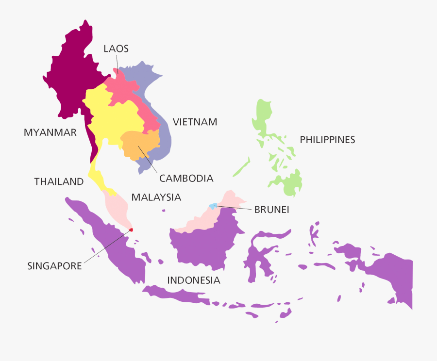 Transparent Malaysia Flag Png - Island Southeast Asia Map, Transparent Clipart