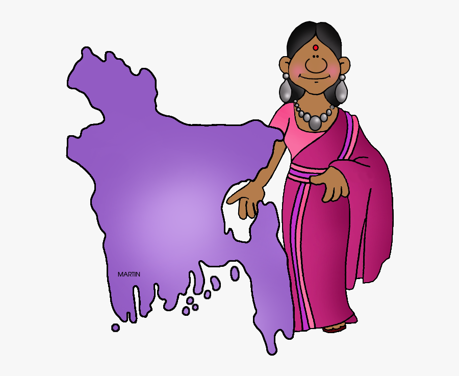 Bangladesh Map - Phillip Martin Clipart Sari, Transparent Clipart