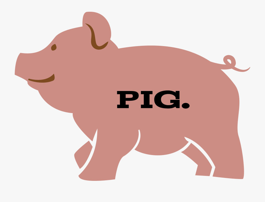 Pig Small - Domestic Pig, Transparent Clipart