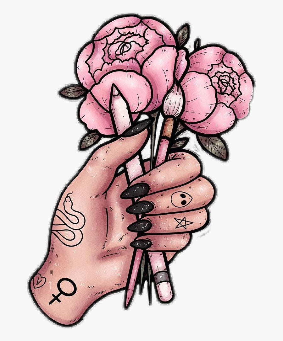#feminism #roses #art #tatto #feminist #power #feminismo - Cartoon, Transparent Clipart
