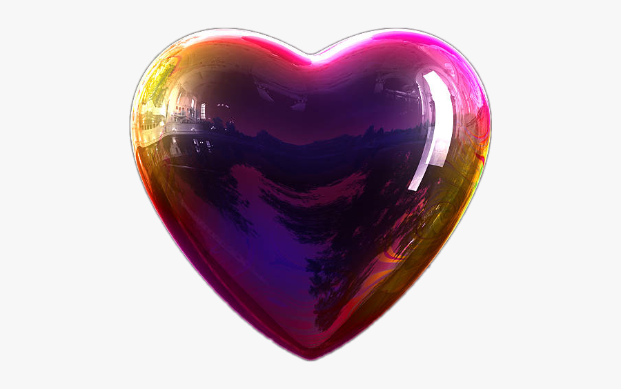 Um A Heart Shaped Bubble - Bolhas De Sabão Coração, Transparent Clipart